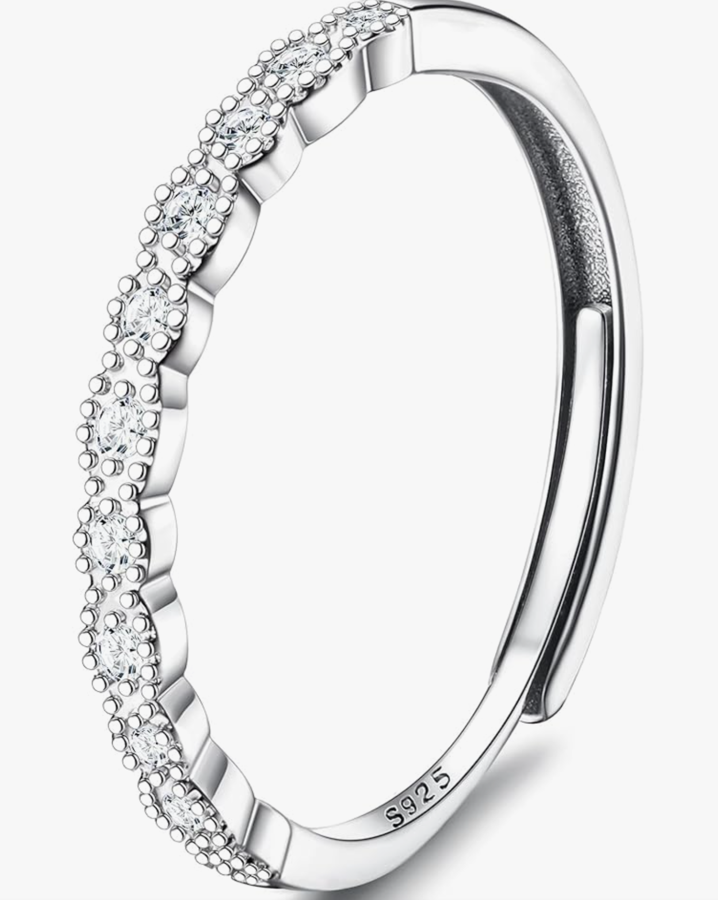 Silver 925 'Victoria' adjustable Band Ring