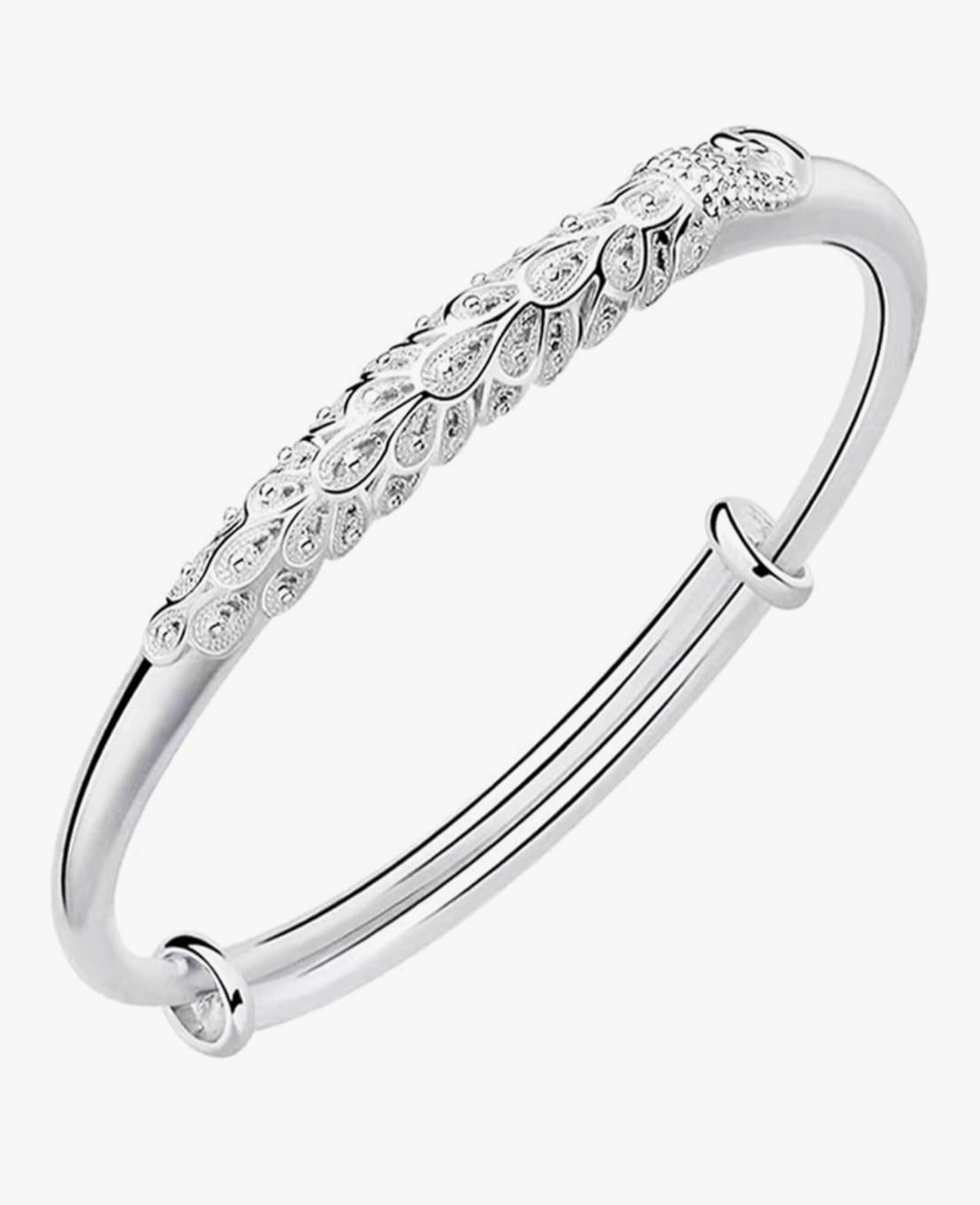 Sterling Silver Bangle Adjustable bracelet
