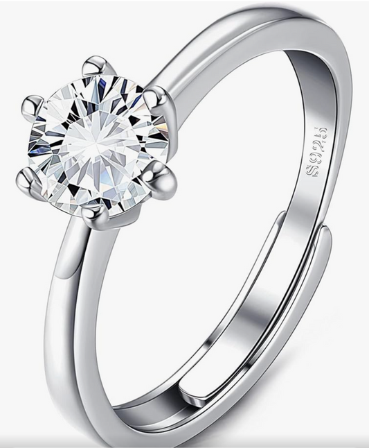 Silver 925 Adjustable Banded Design Ring