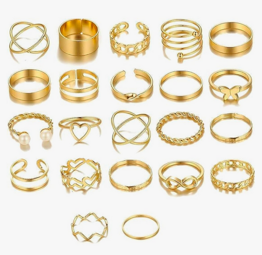 22 Pc Gold 'Lara Collection' Rings