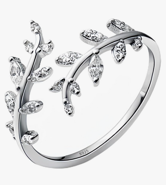 925 Silver Olivia Adjustable Vine Ring
