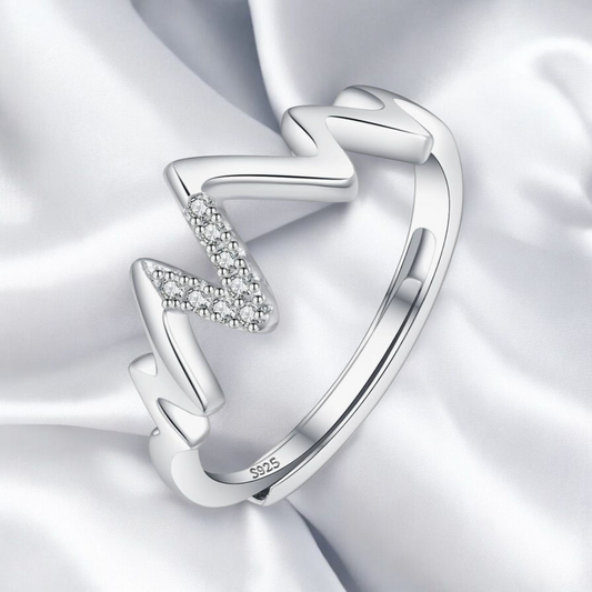 Silver 925 Adjustable Banded Design Ring