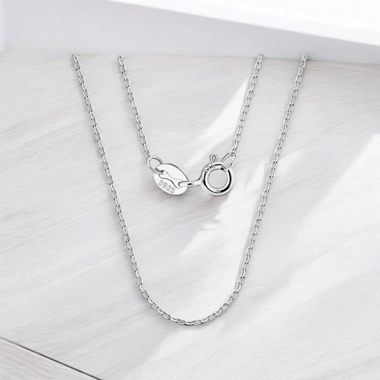 925 Necklace - Cable design chain- 18"