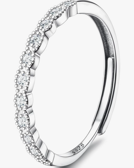 Silver 925 'Victoria' adjustable Band Ring