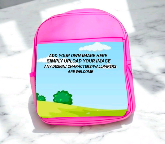 Children's Personalized Large Pink Backpack- Personalized With Any Image
