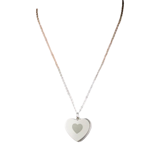 Personalised Necklace - Heart Locket with Hidden Photo