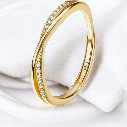 Silver 925 Adjustable Banded Design Ring