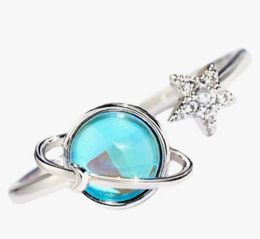 Silver 'Universal Star' adjustable Band Ring
