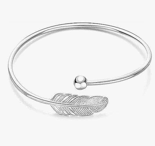 Sterling Silver Bangle Adjustable Bracelet